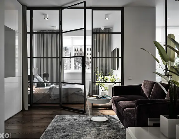 Functional minimalist apartment