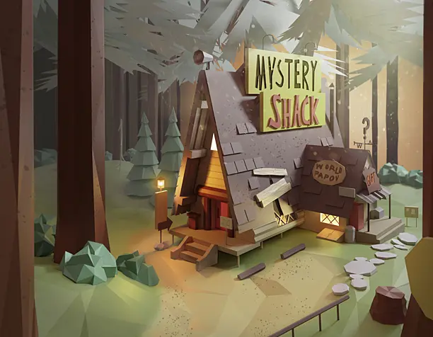 Low poly Mystery Shack