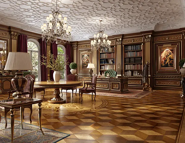 Classical interior room design