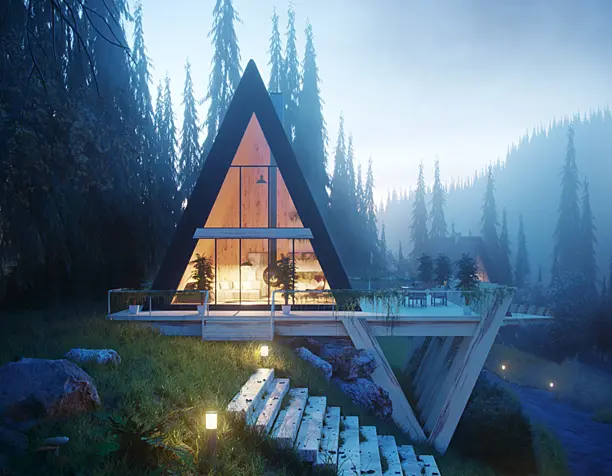 Копия "Cabins for Single family" от IDEAL ARCH VISUALS (сделано по референсу)