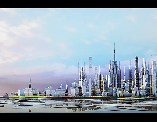 3D Concept background City
