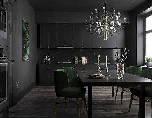 Black kitchen(сделано по референсу)