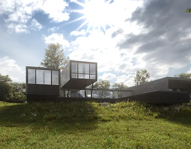 CGI:House in the Lake (сделано по референсу)