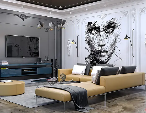 Neoclassic Living room (Baku)