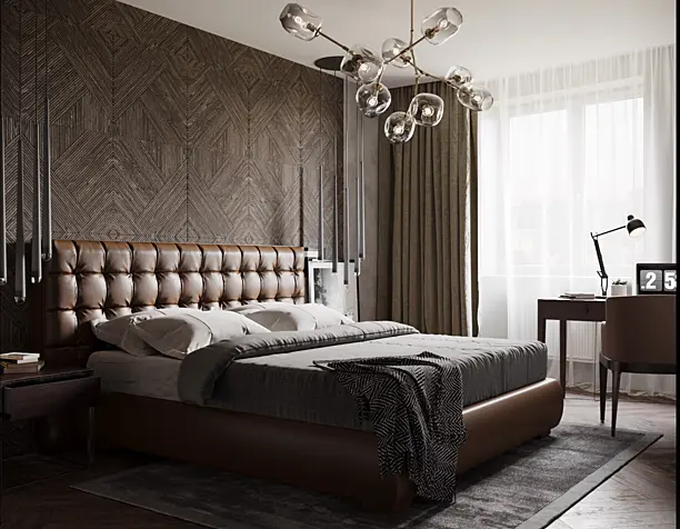Bedroom and bathroom