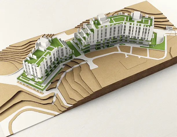Green apartment building