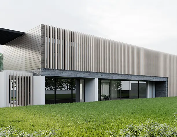 Rectangular house / private minimalistic country house