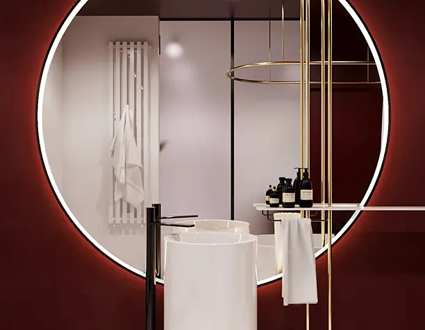 BURGUNDY BATHROOM