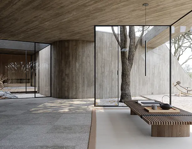 Riverside concrete House.
