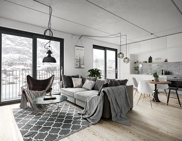 Apartment in Stockholm Sweden (сделано по референсу)