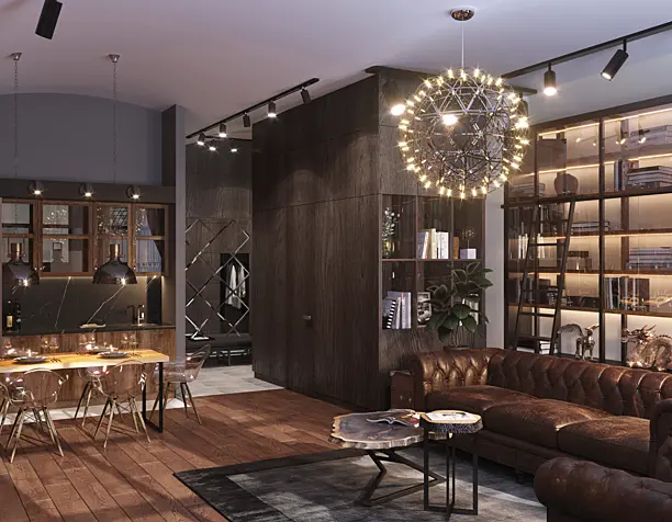 Brutal man's interior