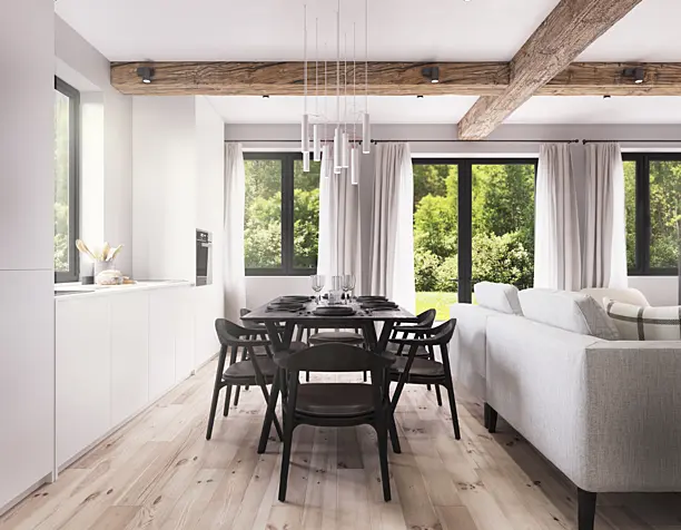 Cottage in the Scandinavian style