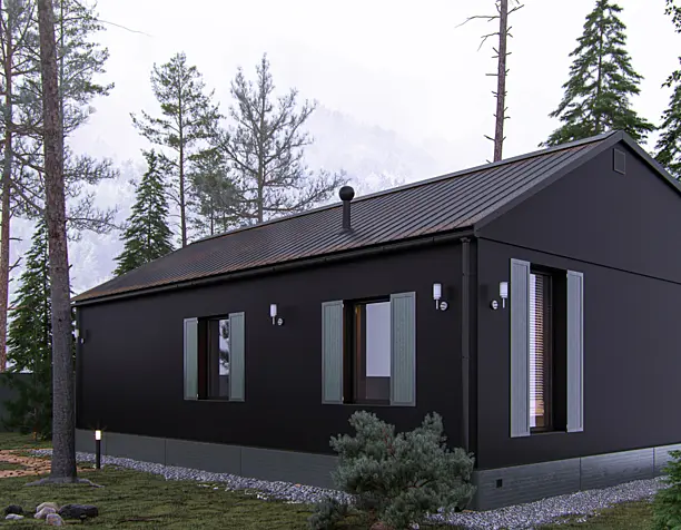Pine forest house