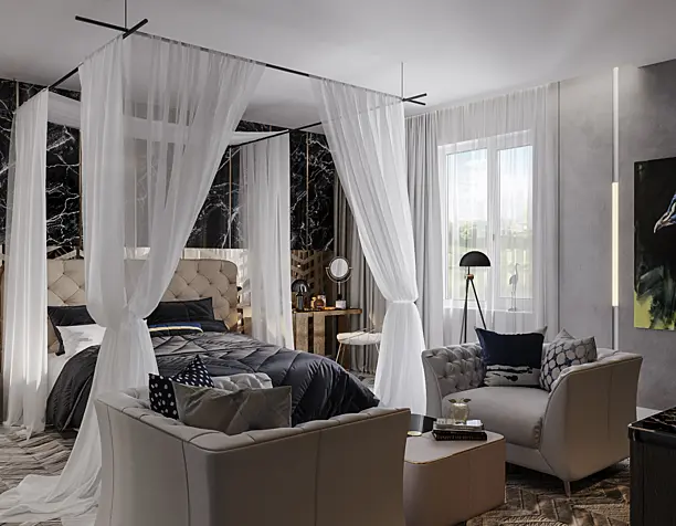 Bedroom and dressing room
