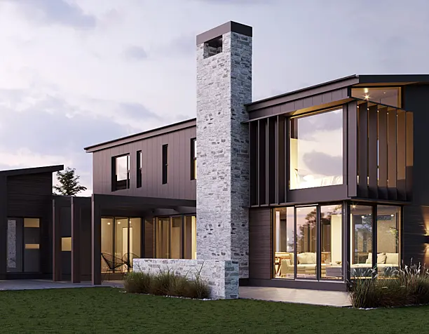 Exterior visualization of private house