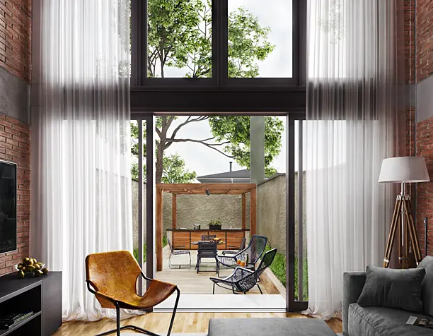 Interior/garden visualization (сделано по референсу)