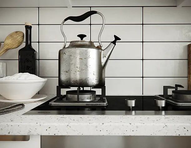 Kettle hob material test
