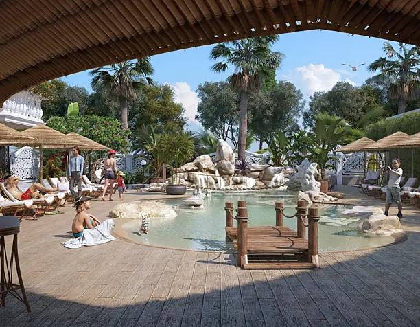 Elevation adn Landscape design of an apart hotel in Sunny Beach - Bulgaria
