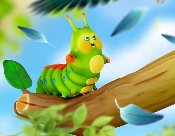 Гусеничка против Птиц | Caterpillar vs. Birds
