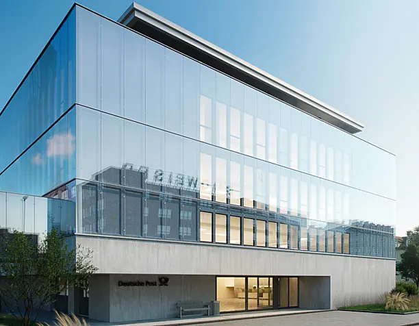 Concrete and glass