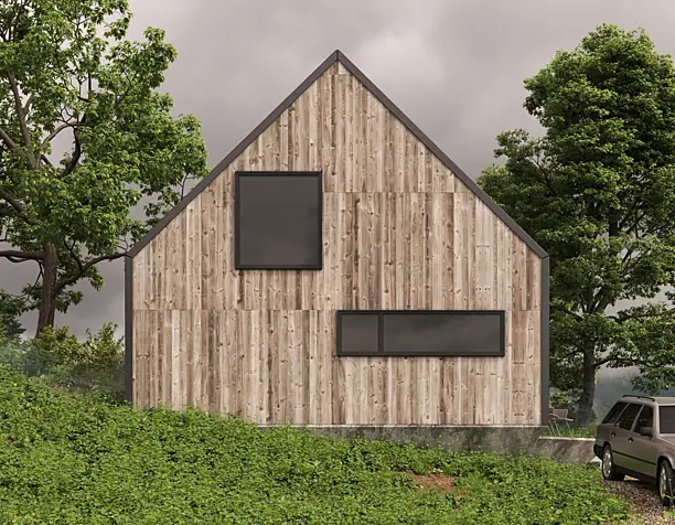 Individual house in Carpathian mountains
