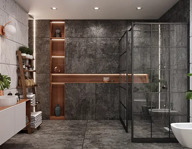 bathroom bw