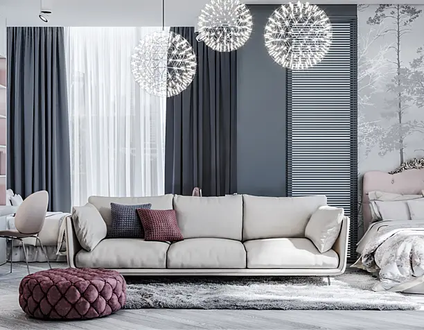 Concept design of a children's room for girls