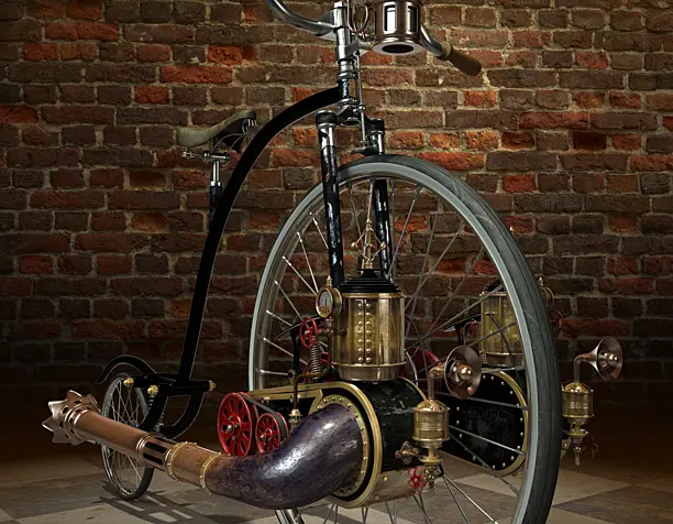 Steampunk penny farthing
