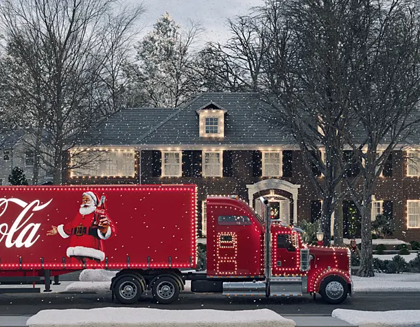 The House Of MacAllister from the movie home Alone and a coke truck