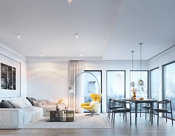 Winter scandinavian interior