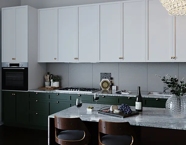 Interior with a green accent
