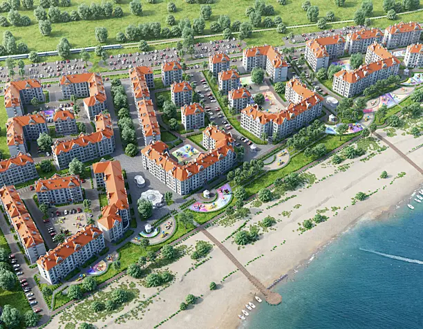 Квартал жилых домов у Балтийского моря