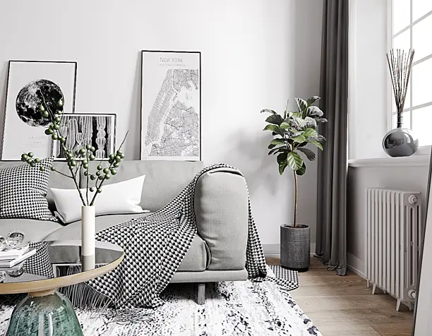 Monochrome Scandinavian interior