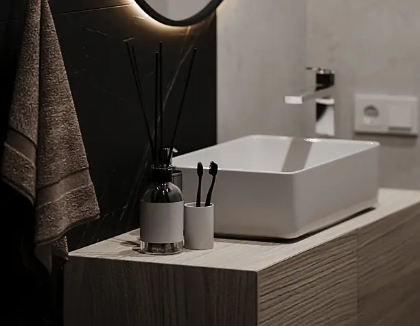 Black bathroom
