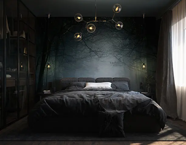 Dark bedroom