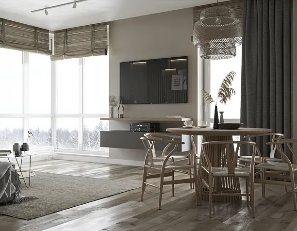 Living room and kitchen in Kazan
