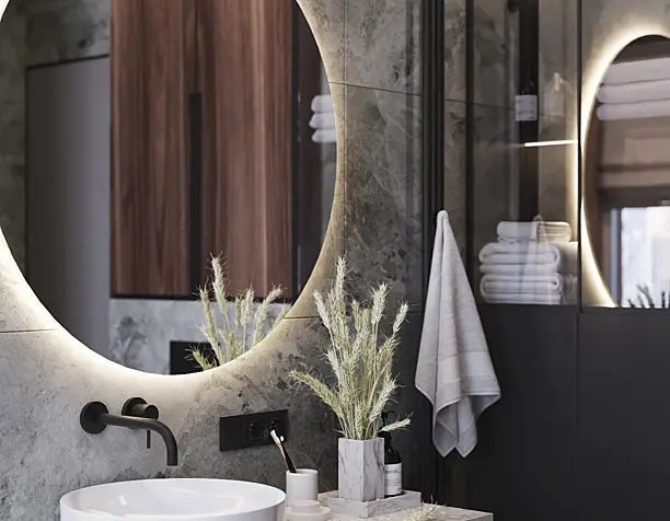The interior of the bathroom in the cottage 2020