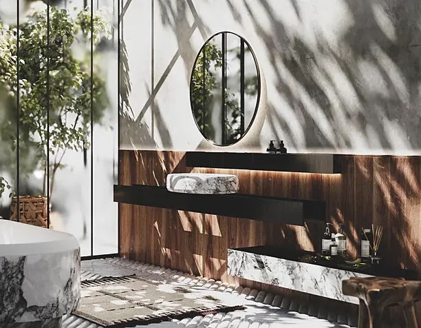 Natural bathroom design