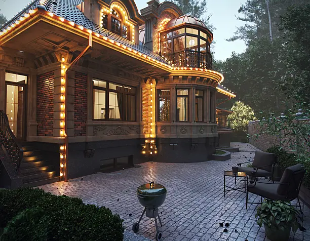Glowing house