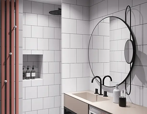 CORAL PINK BATHROOM