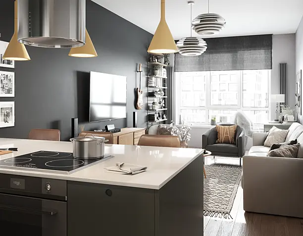 Stylish compact contemporary apartment