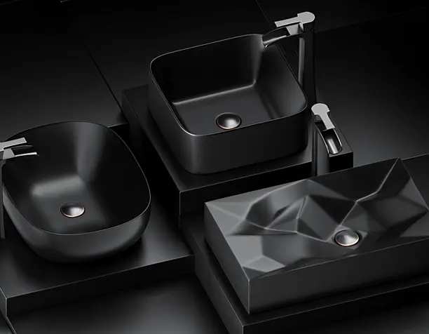 Black sink&faucet