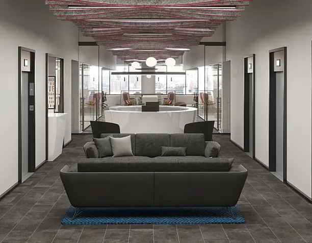Office space interiors, New York, Manhattan, Madison 509.