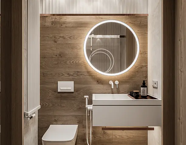 Design of a small bathroom in a country house