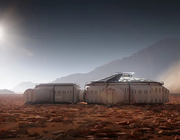 The Martian colony base