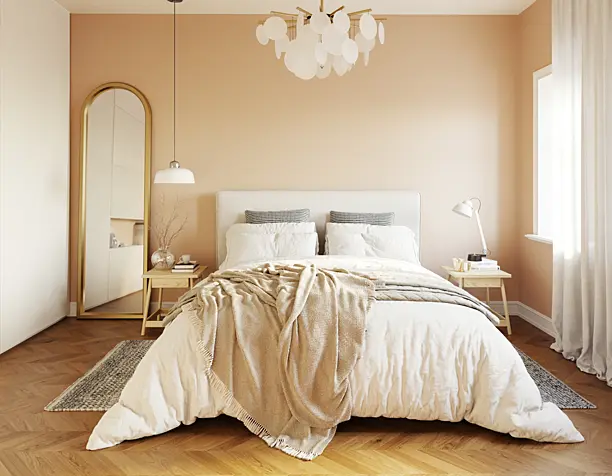 Apartment in warm colors