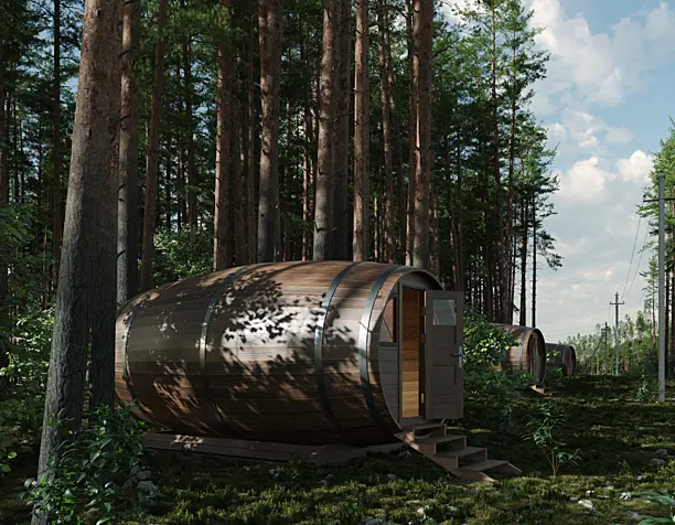 BARREL HOUSE IN THE FOREST