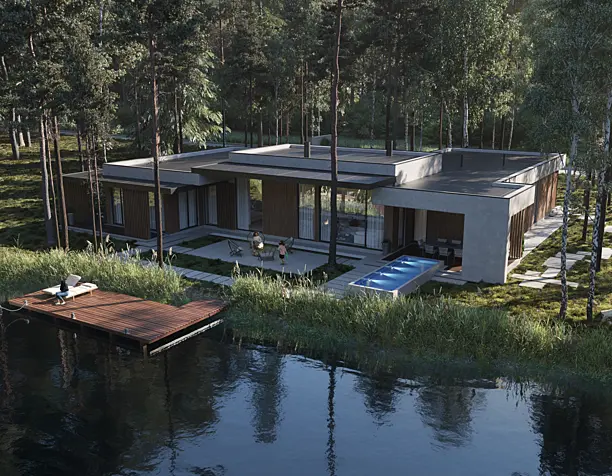 Forest house in the suburbs of Saint-Petersburg