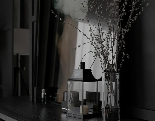 B&W bedroom