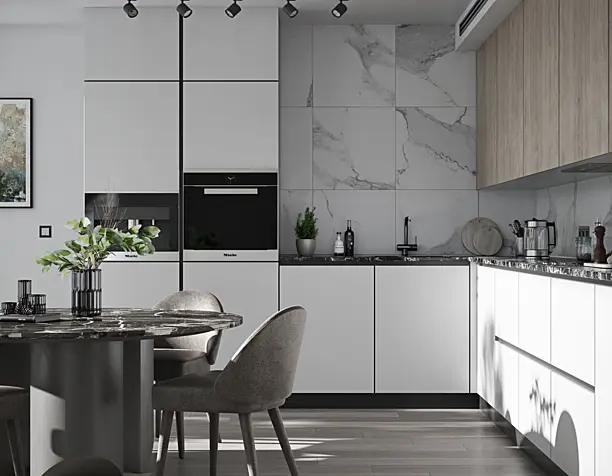 Kitchen in a contemporary style (сделано по референсу)